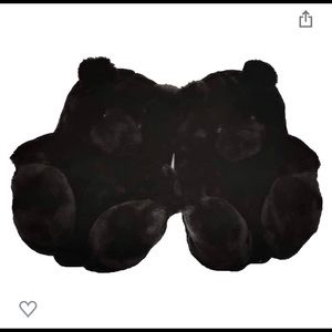 Plush teddy bear slippers